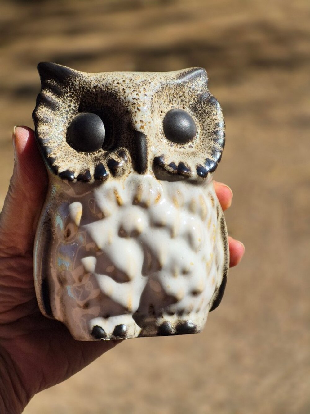 Vintage Howard Pierce Ceramic Horned Owl Figurine - Picture 3 of 15